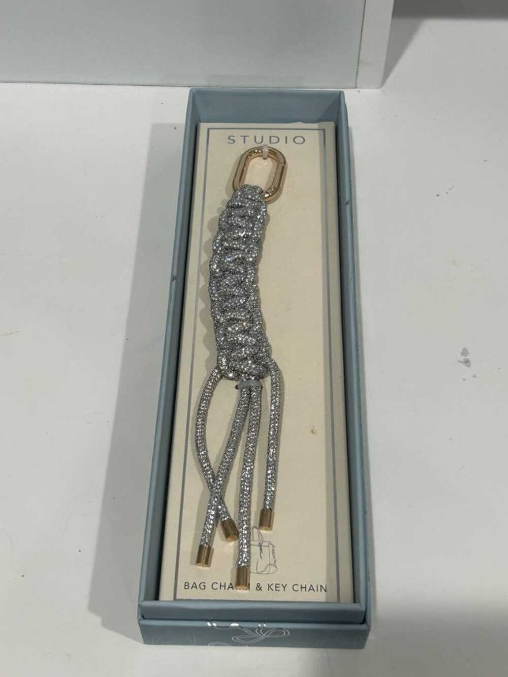 Studio Crystal Bag Charm & Keychain NWT